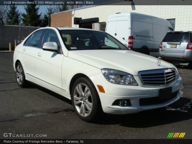 Arctic White / Black 2008 Mercedes-Benz C 300 4Matic Luxury