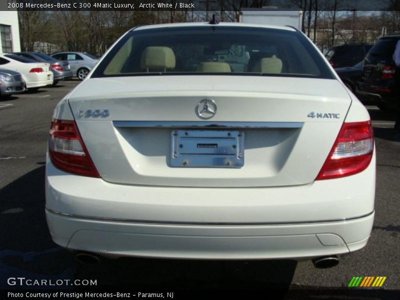 Arctic White / Black 2008 Mercedes-Benz C 300 4Matic Luxury
