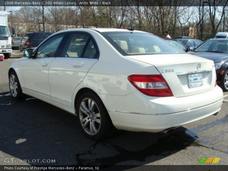 Arctic White / Black 2008 Mercedes-Benz C 300 4Matic Luxury