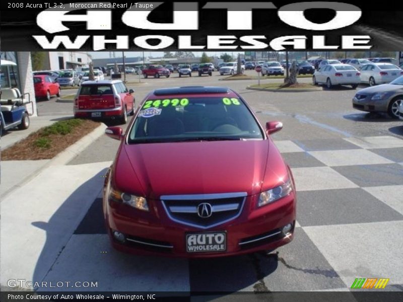 Moroccan Red Pearl / Taupe 2008 Acura TL 3.2