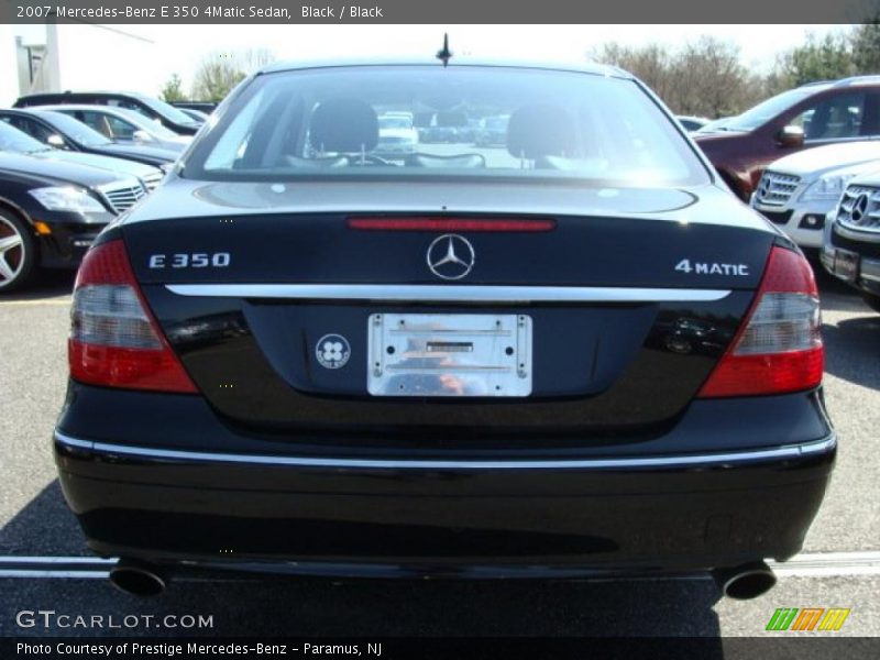 Black / Black 2007 Mercedes-Benz E 350 4Matic Sedan