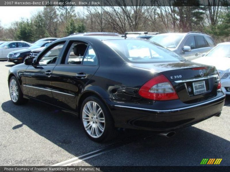 Black / Black 2007 Mercedes-Benz E 350 4Matic Sedan