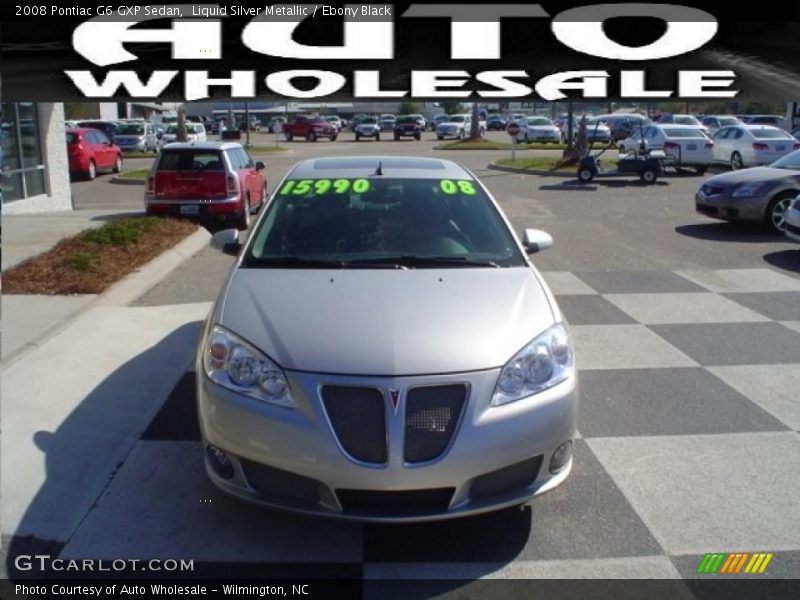 Liquid Silver Metallic / Ebony Black 2008 Pontiac G6 GXP Sedan