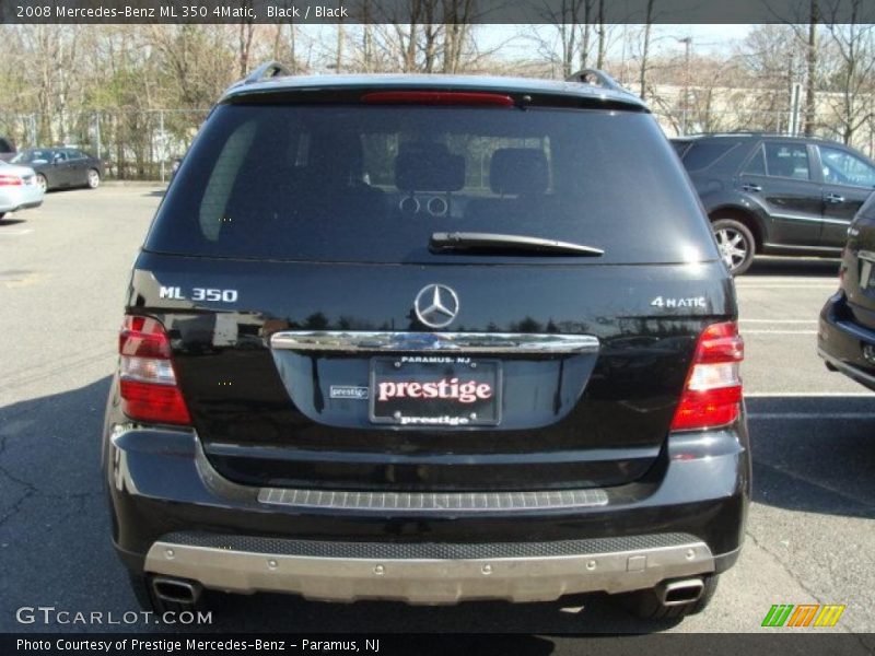 Black / Black 2008 Mercedes-Benz ML 350 4Matic