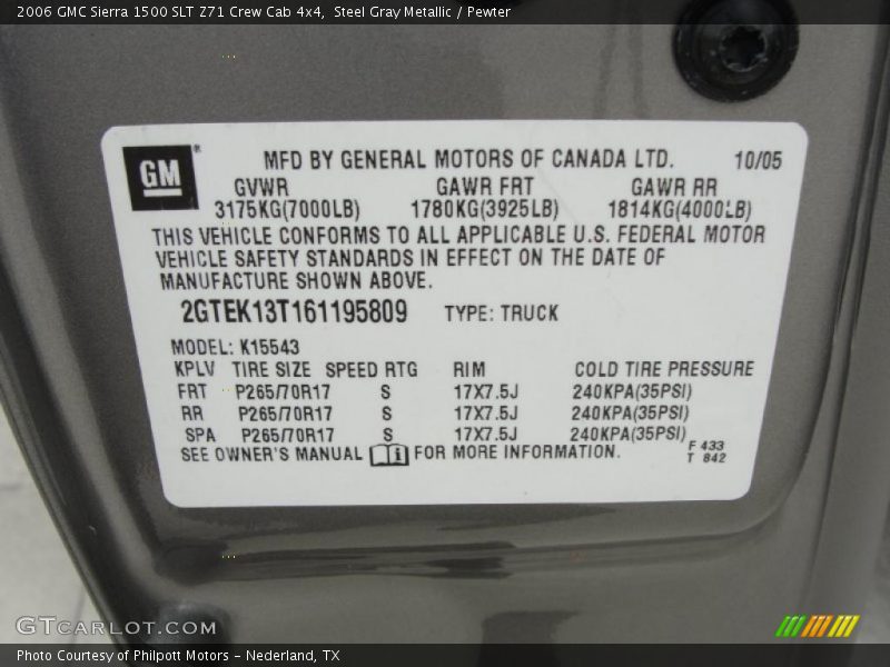 Steel Gray Metallic / Pewter 2006 GMC Sierra 1500 SLT Z71 Crew Cab 4x4