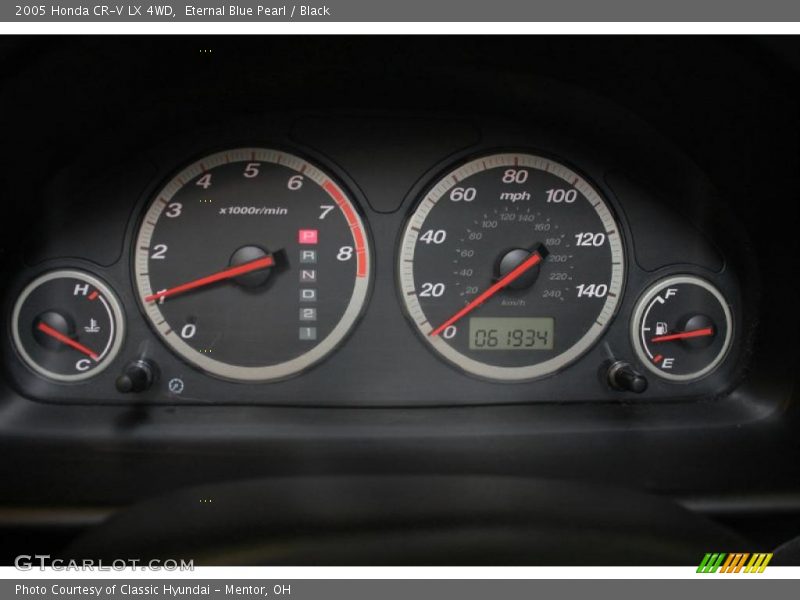 Eternal Blue Pearl / Black 2005 Honda CR-V LX 4WD
