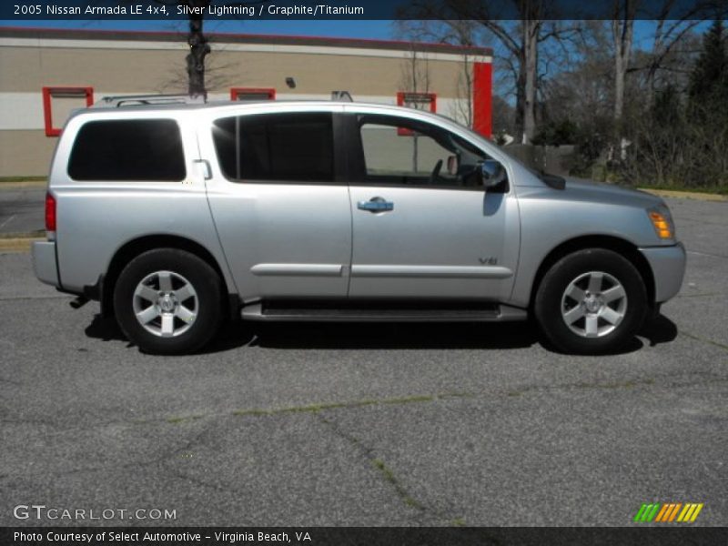 Silver Lightning / Graphite/Titanium 2005 Nissan Armada LE 4x4