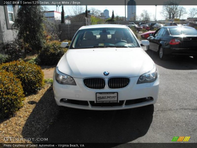 Alpine White / Beige 2007 BMW 5 Series 525i Sedan