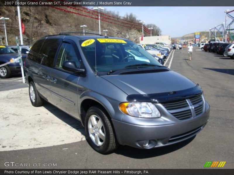 Silver Steel Metallic / Medium Slate Gray 2007 Dodge Grand Caravan SXT