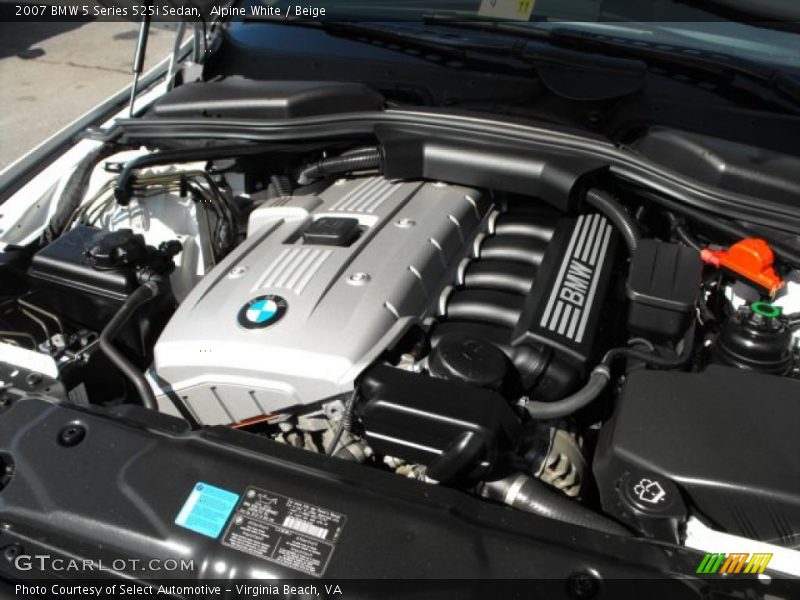 Alpine White / Beige 2007 BMW 5 Series 525i Sedan