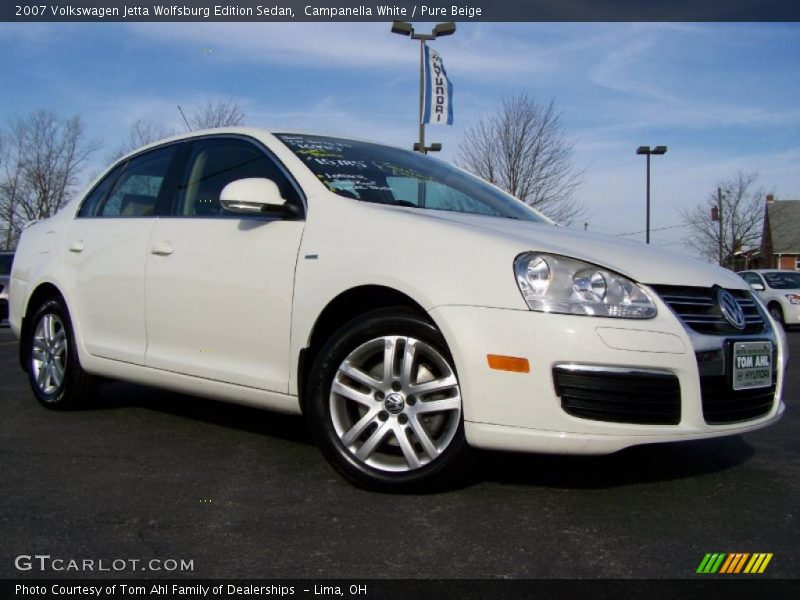 Campanella White / Pure Beige 2007 Volkswagen Jetta Wolfsburg Edition Sedan