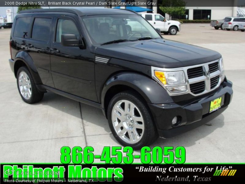 Brilliant Black Crystal Pearl / Dark Slate Gray/Light Slate Gray 2008 Dodge Nitro SLT