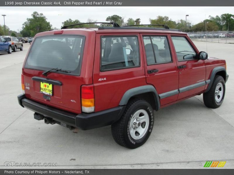 Chili Pepper Red Pearl / Mist Gray 1998 Jeep Cherokee Classic 4x4