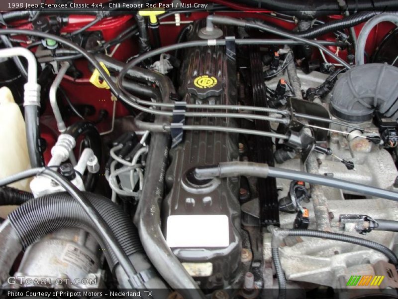Chili Pepper Red Pearl / Mist Gray 1998 Jeep Cherokee Classic 4x4