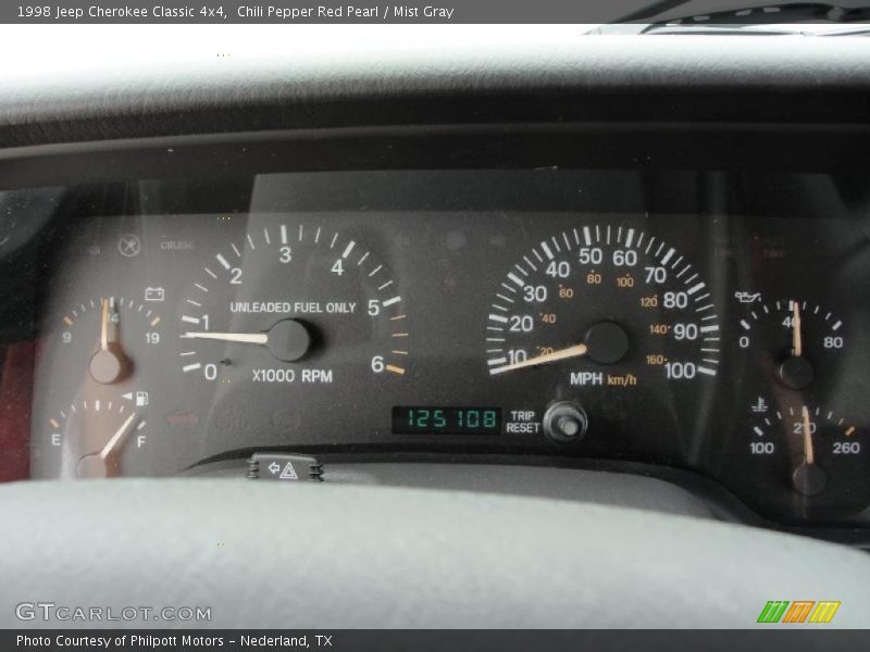 Chili Pepper Red Pearl / Mist Gray 1998 Jeep Cherokee Classic 4x4