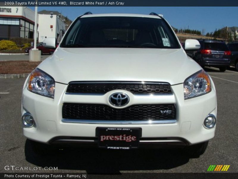 Blizzard White Pearl / Ash Gray 2009 Toyota RAV4 Limited V6 4WD
