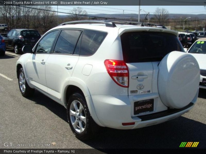 Blizzard White Pearl / Ash Gray 2009 Toyota RAV4 Limited V6 4WD