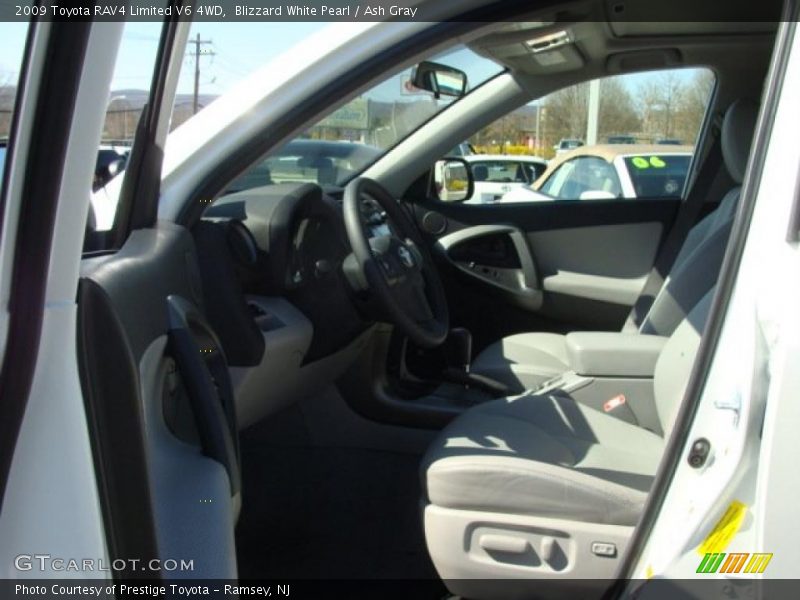 Blizzard White Pearl / Ash Gray 2009 Toyota RAV4 Limited V6 4WD