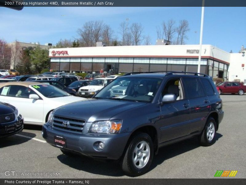 Bluestone Metallic / Ash Gray 2007 Toyota Highlander 4WD