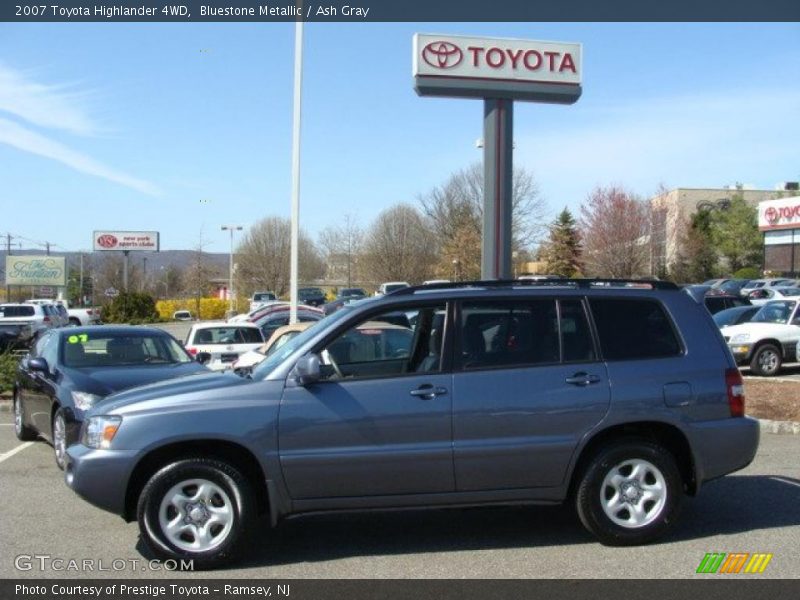 Bluestone Metallic / Ash Gray 2007 Toyota Highlander 4WD