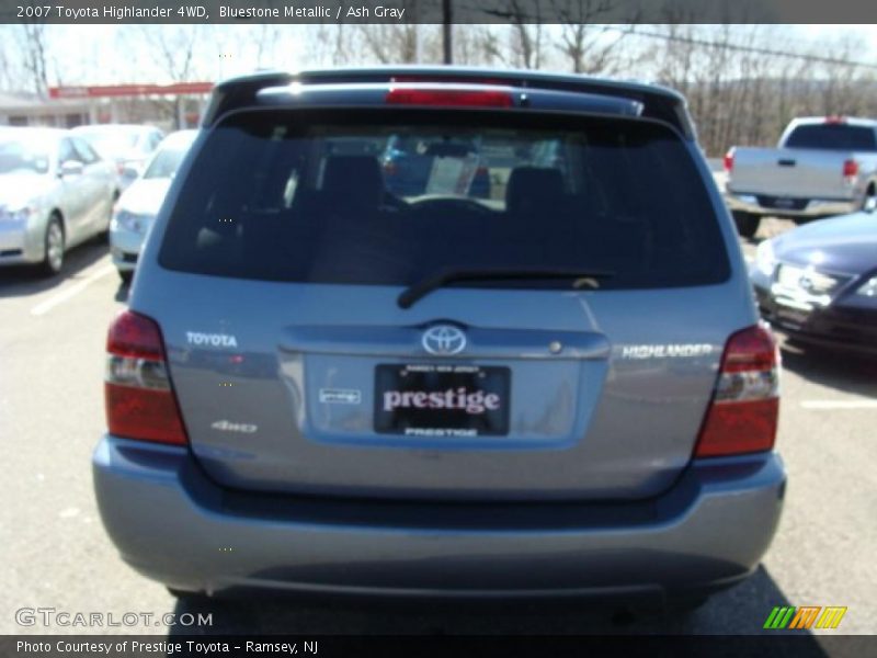 Bluestone Metallic / Ash Gray 2007 Toyota Highlander 4WD