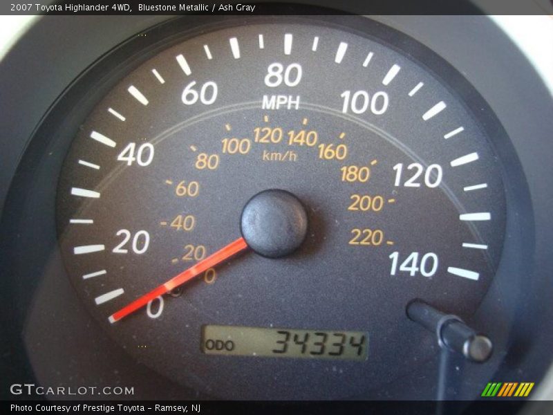 Bluestone Metallic / Ash Gray 2007 Toyota Highlander 4WD