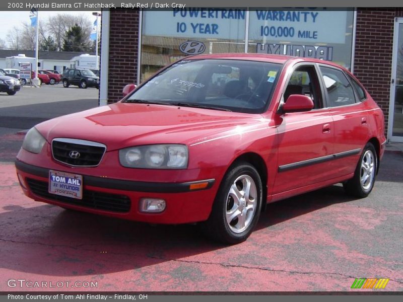 Rally Red / Dark Gray 2002 Hyundai Elantra GT Hatchback