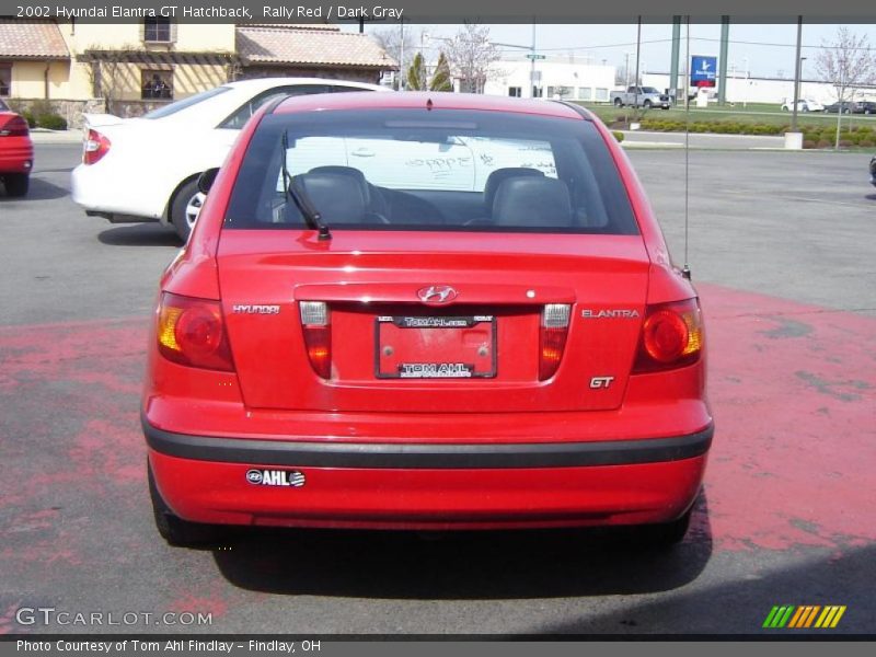 Rally Red / Dark Gray 2002 Hyundai Elantra GT Hatchback