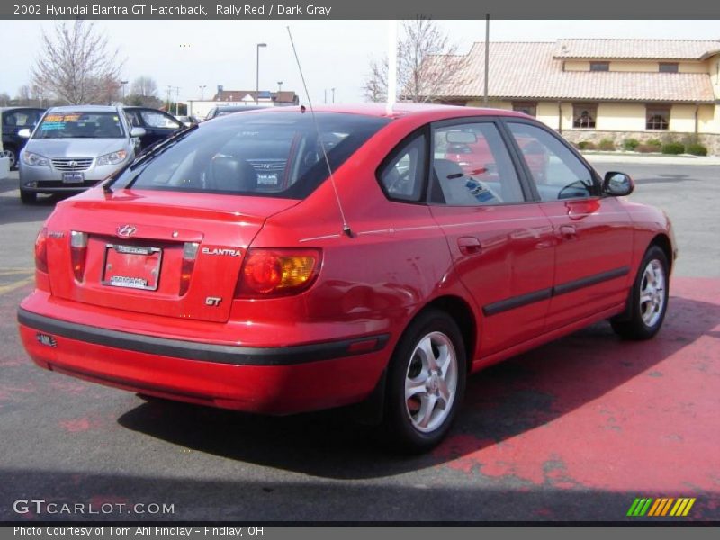 Rally Red / Dark Gray 2002 Hyundai Elantra GT Hatchback