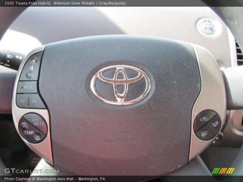 Millenium Silver Metallic / Gray/Burgundy 2005 Toyota Prius Hybrid