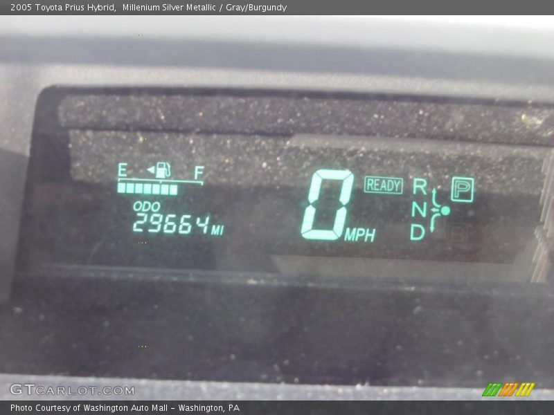 Millenium Silver Metallic / Gray/Burgundy 2005 Toyota Prius Hybrid