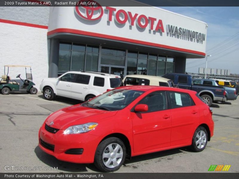 Radiant Red / Ash Gray 2009 Toyota Matrix S AWD