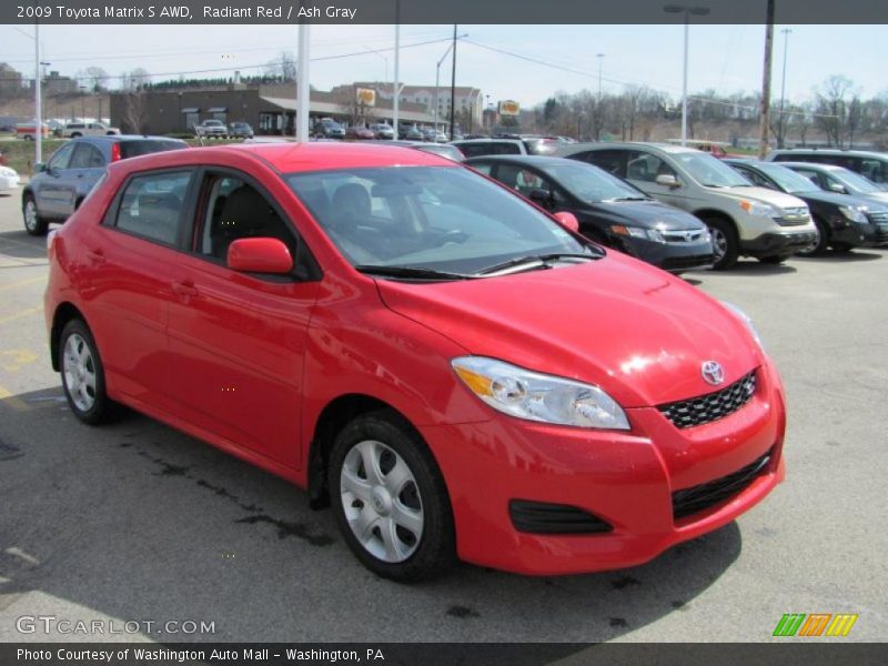 Radiant Red / Ash Gray 2009 Toyota Matrix S AWD