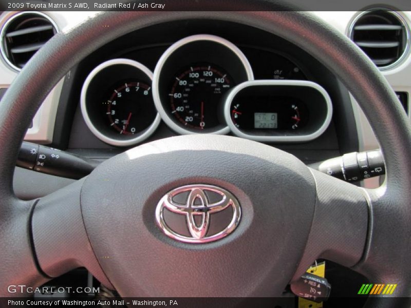 Radiant Red / Ash Gray 2009 Toyota Matrix S AWD