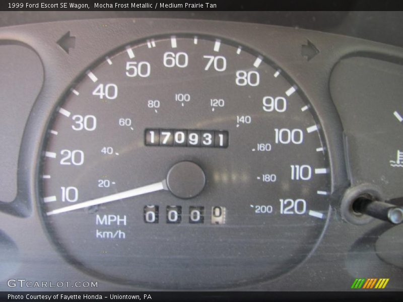 Mocha Frost Metallic / Medium Prairie Tan 1999 Ford Escort SE Wagon