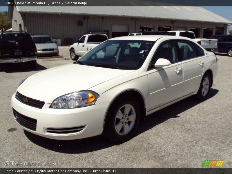 White / Neutral Beige 2007 Chevrolet Impala LT