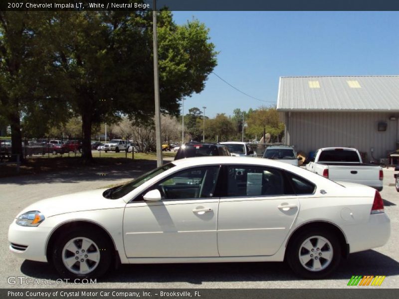 White / Neutral Beige 2007 Chevrolet Impala LT