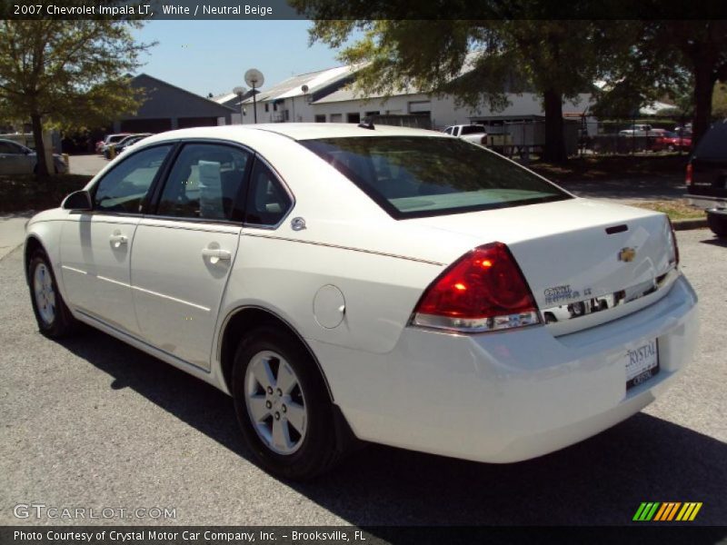 White / Neutral Beige 2007 Chevrolet Impala LT