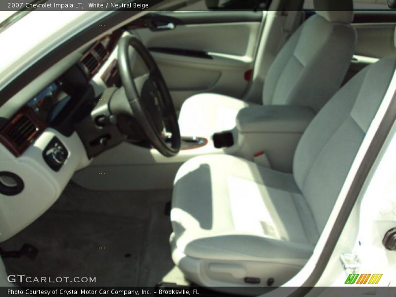 White / Neutral Beige 2007 Chevrolet Impala LT