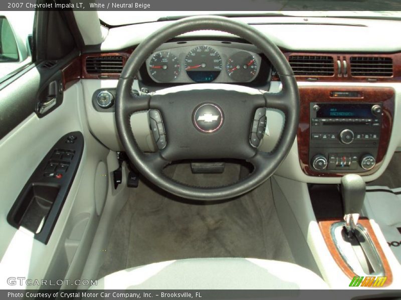 White / Neutral Beige 2007 Chevrolet Impala LT