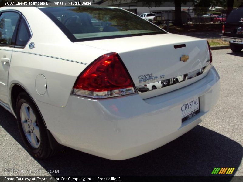 White / Neutral Beige 2007 Chevrolet Impala LT