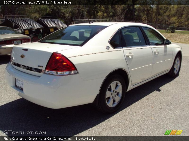 White / Neutral Beige 2007 Chevrolet Impala LT