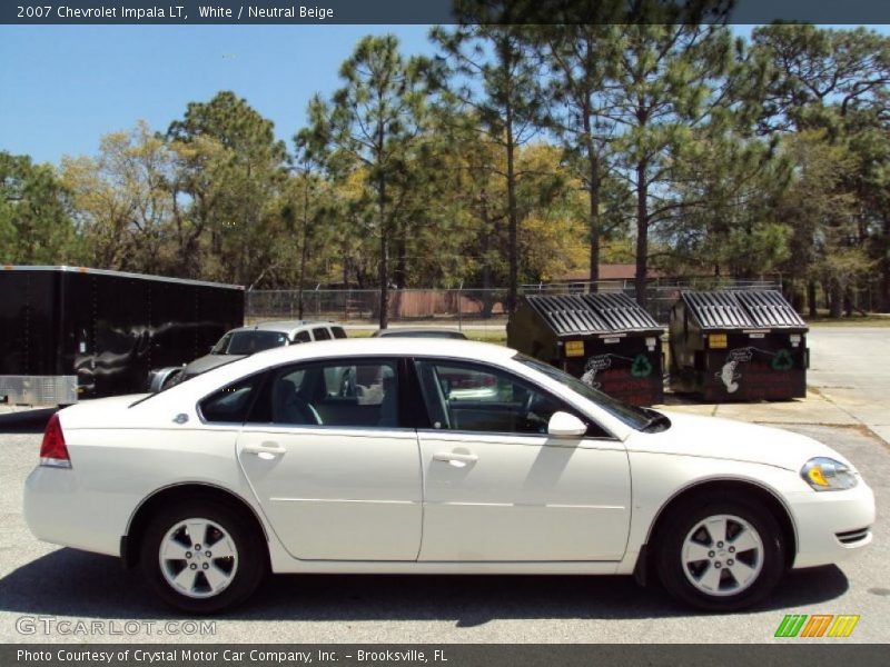 White / Neutral Beige 2007 Chevrolet Impala LT