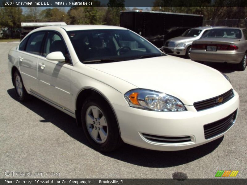 White / Neutral Beige 2007 Chevrolet Impala LT