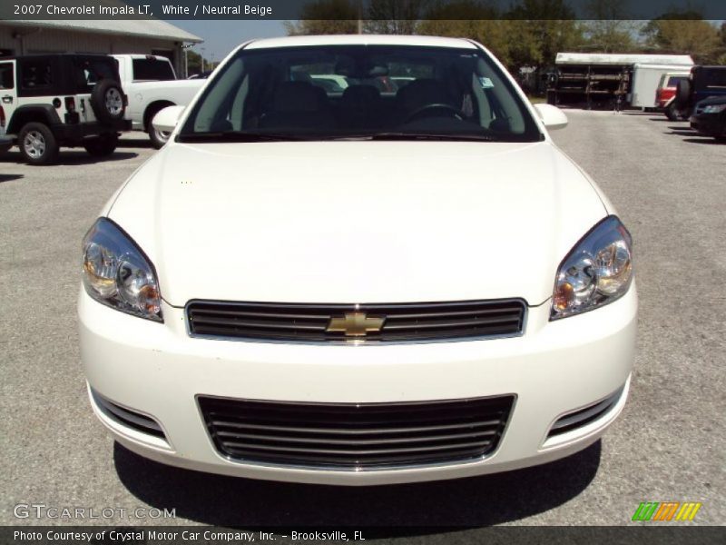 White / Neutral Beige 2007 Chevrolet Impala LT