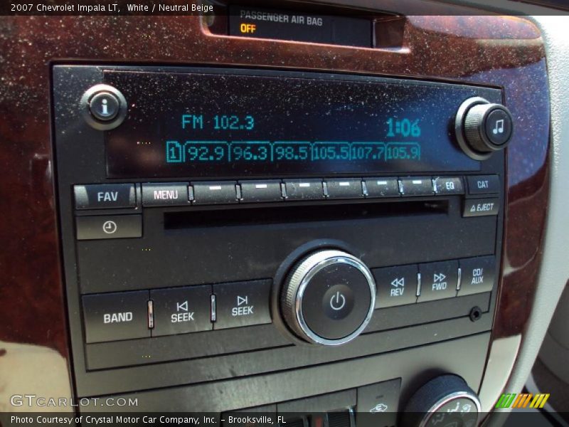 White / Neutral Beige 2007 Chevrolet Impala LT