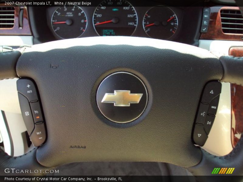 White / Neutral Beige 2007 Chevrolet Impala LT