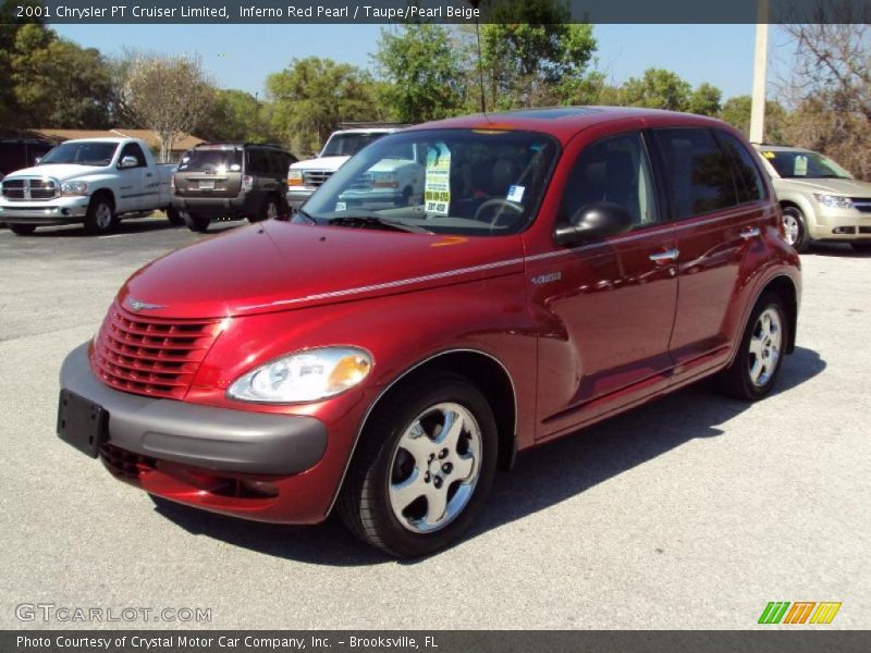 Inferno Red Pearl / Taupe/Pearl Beige 2001 Chrysler PT Cruiser Limited