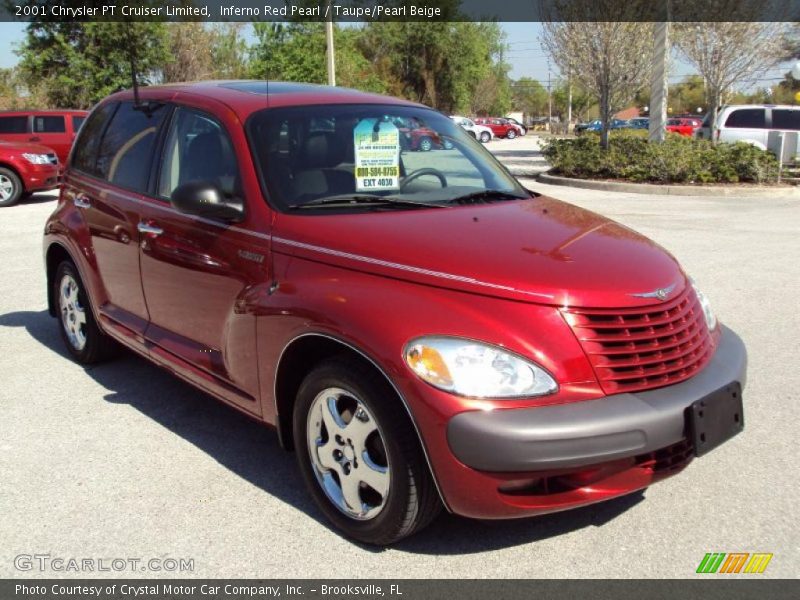 Inferno Red Pearl / Taupe/Pearl Beige 2001 Chrysler PT Cruiser Limited