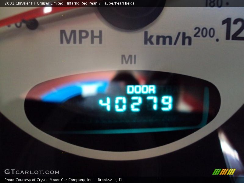 Inferno Red Pearl / Taupe/Pearl Beige 2001 Chrysler PT Cruiser Limited